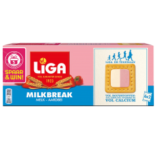 Liga Milkbreak duo melk aardbei 6 stuks